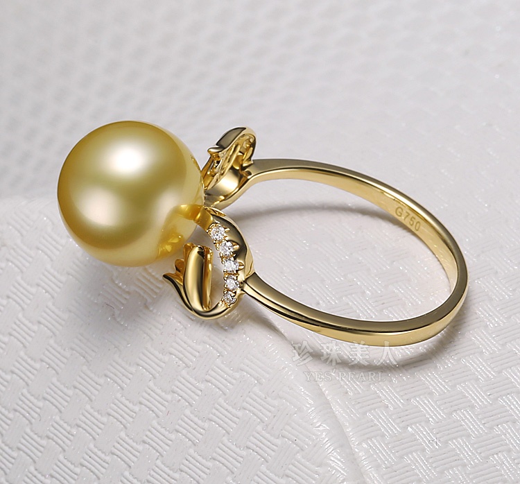 金色南洋珍珠戒指【金兰花园】